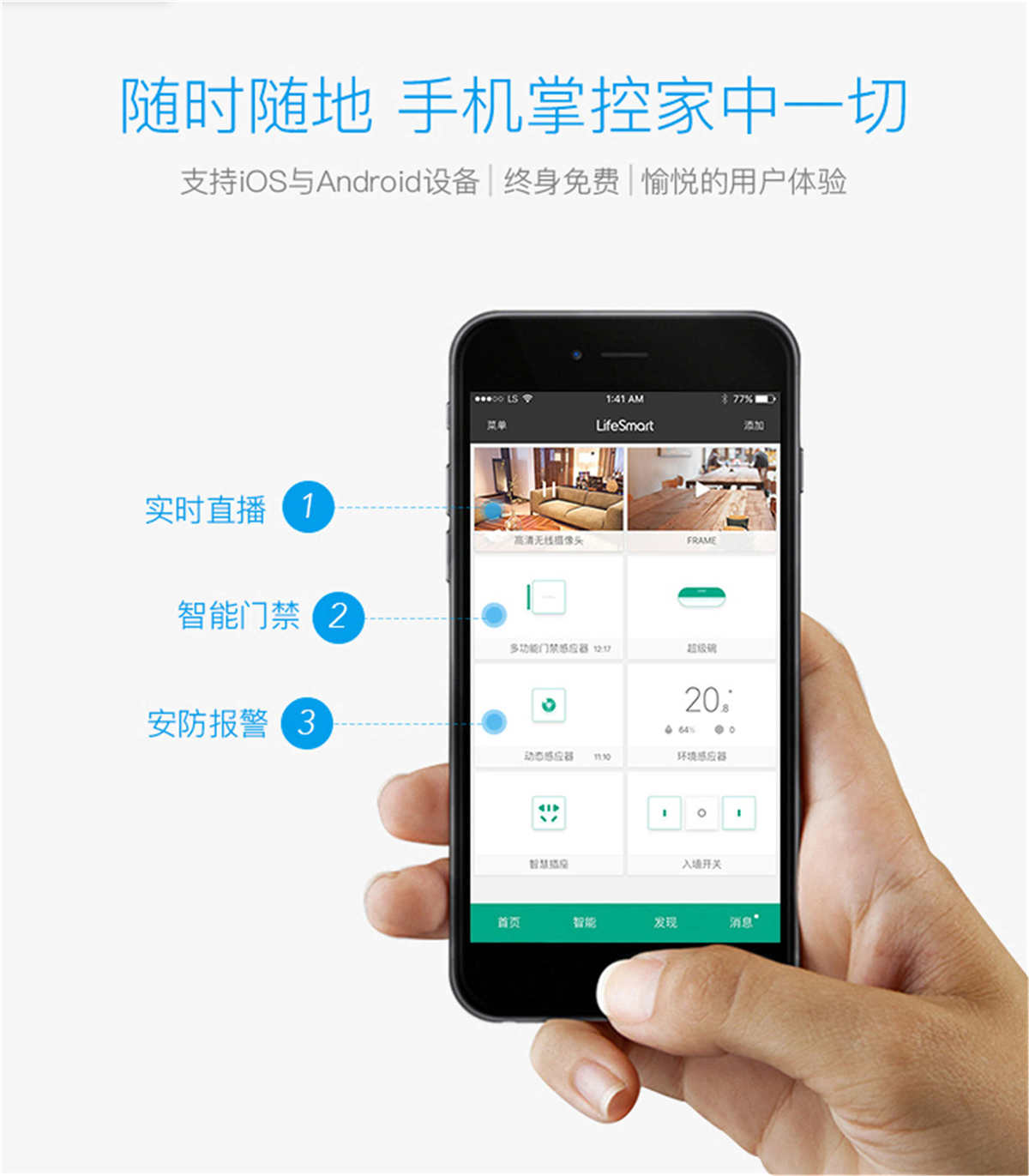 LifeSmart智能家居控制系統(tǒng) 家庭監(jiān)控防盜手機(jī)遙控開(kāi)關(guān)